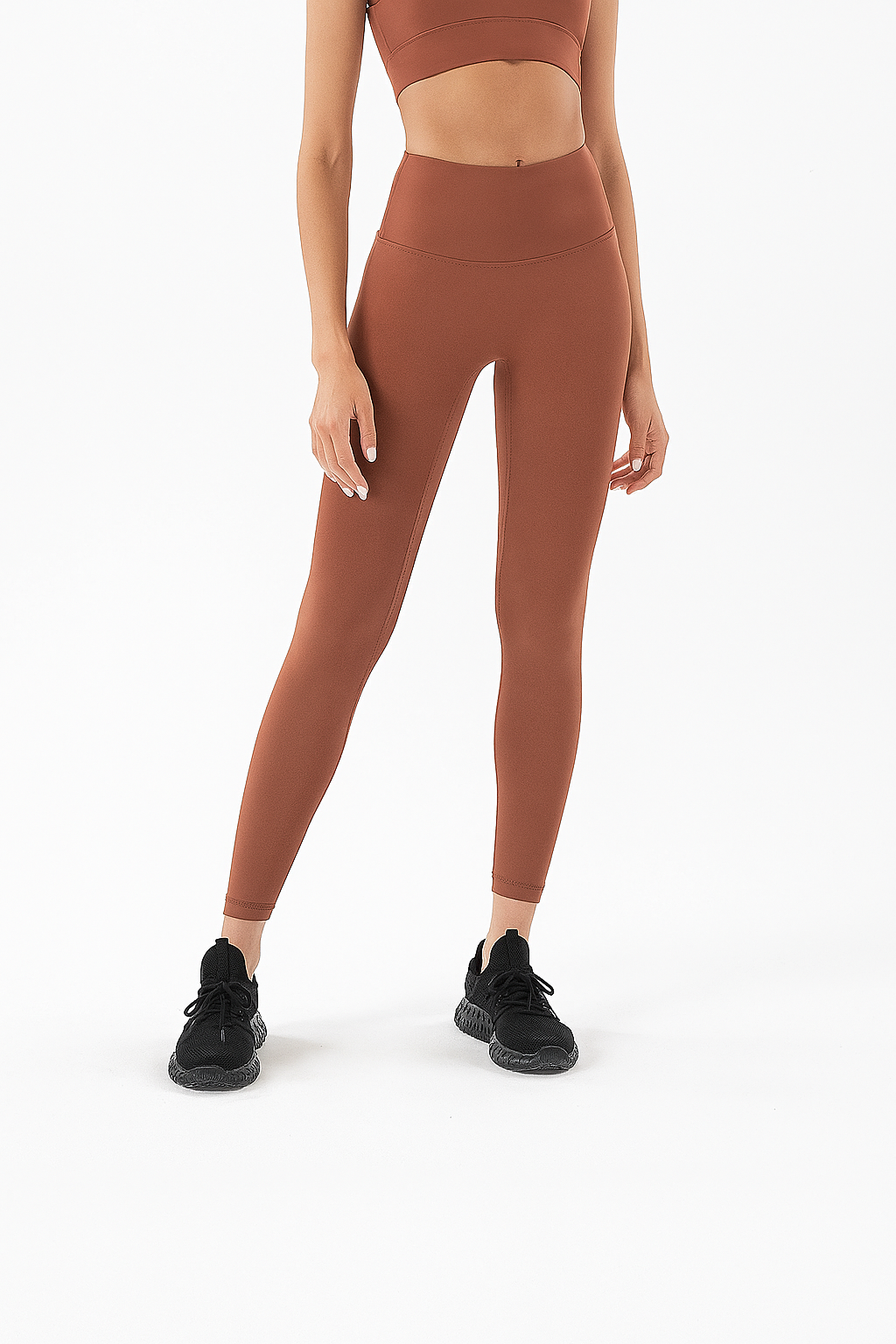 Naked Feel High-Waist Yoga Leggings – Seamless Peach-Lift Tights