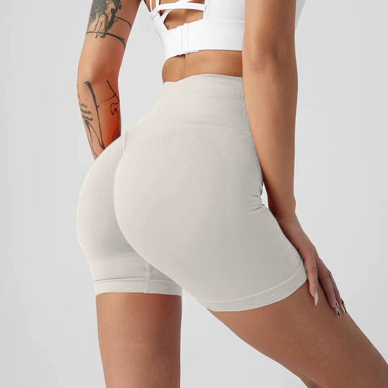 High-Waisted 3-Inch Yoga Shorts – Peach-Lift, Tummy Control
