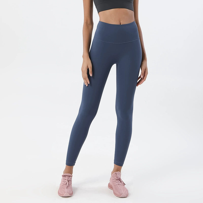 Naked Feel High-Waist Yoga Leggings – Seamless Peach-Lift Tights