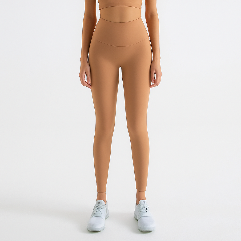 Naked Feel High-Waist Yoga Leggings – Seamless Peach-Lift Tights